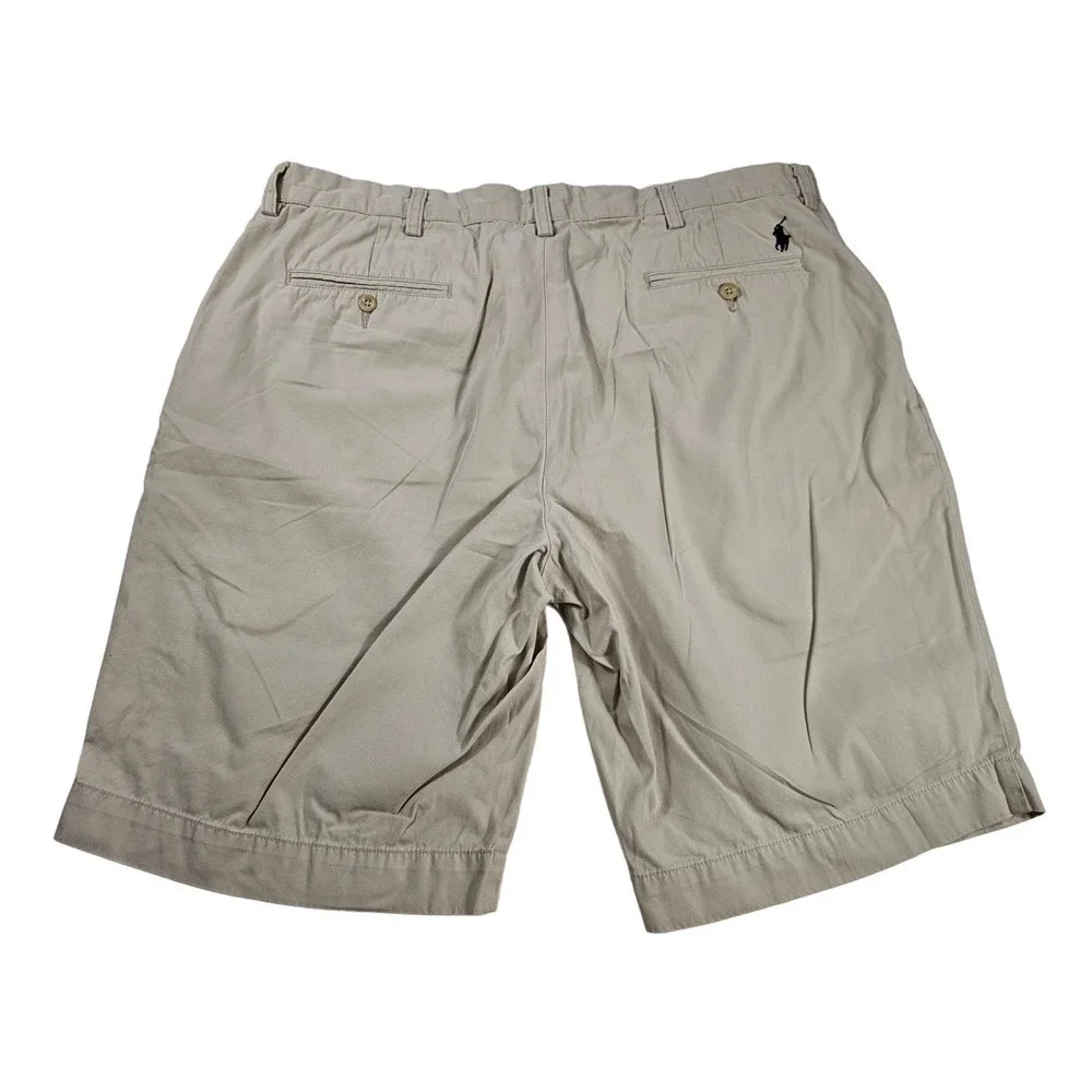 Polo ralph lauren size 38 khaki beige golf shorts casual men's side pockets